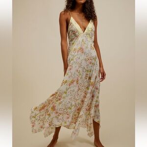 Free People There She Goes Printed Maxi Slip
